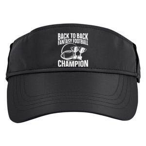 Winner 2 Times Back To Back Fantasy Football Champion Adult Drive Performance Visor