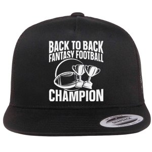 Winner 2 Times Back To Back Fantasy Football Champion Flat Bill Trucker Hat