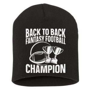 Winner 2 Times Back To Back Fantasy Football Champion Short Acrylic Beanie