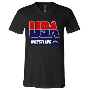 Wrestling 2024 Usa Team V-Neck T-Shirt