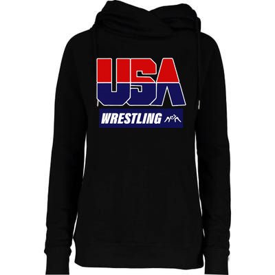 Wrestling 2024 Usa Team Womens Funnel Neck Pullover Hood