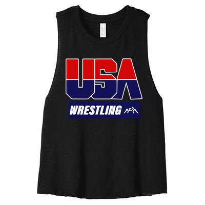 Wrestling 2024 Usa Team Women's Racerback Cropped Tank