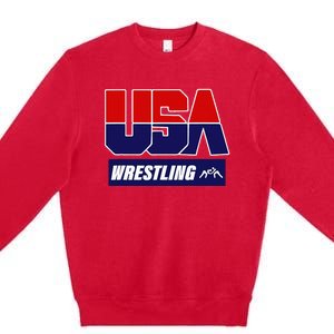 Wrestling 2024 Usa Team Premium Crewneck Sweatshirt