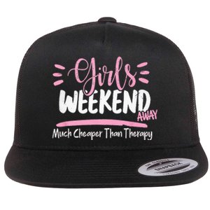 Weekend 2022 Weekend Away Beaches Booze And Besties Flat Bill Trucker Hat