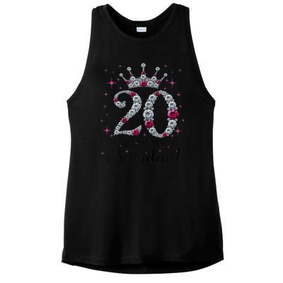 Wo 20 years old It's my Birthday Wo 20th Birthday Funny gift Ladies PosiCharge Tri-Blend Wicking Tank