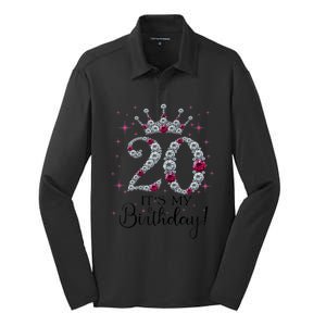 Wo 20 years old It's my Birthday Wo 20th Birthday Funny gift Silk Touch Performance Long Sleeve Polo