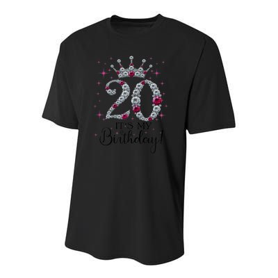 Wo 20 years old It's my Birthday Wo 20th Birthday Funny gift Youth Performance Sprint T-Shirt