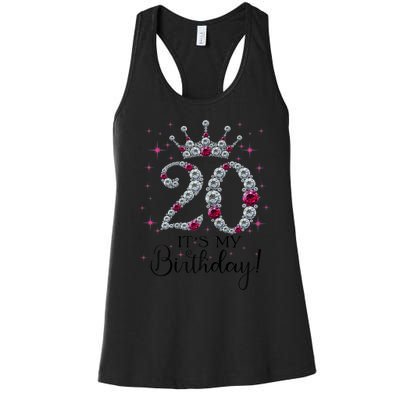 Wo 20 years old It's my Birthday Wo 20th Birthday Funny gift Women's Racerback Tank