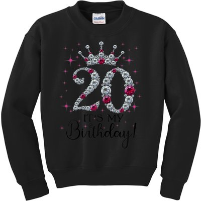 Wo 20 years old It's my Birthday Wo 20th Birthday Funny gift Kids Sweatshirt