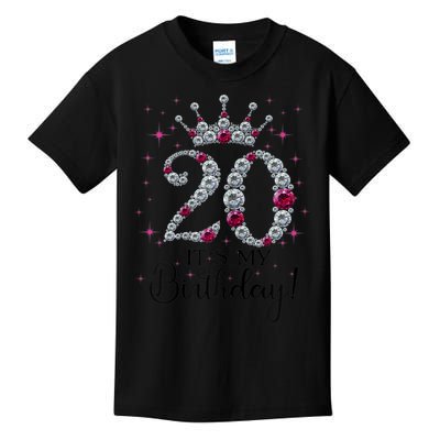 Wo 20 years old It's my Birthday Wo 20th Birthday Funny gift Kids T-Shirt