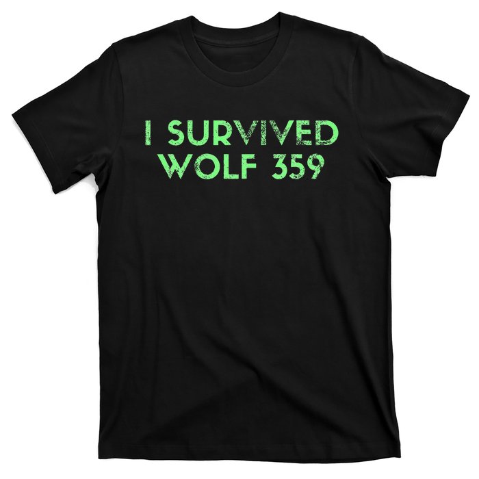 Wolf 359 Survived Funny Science Fiction Space T-Shirt