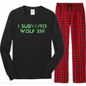 Wolf 359 Survived Funny Science Fiction Space Long Sleeve Pajama Set