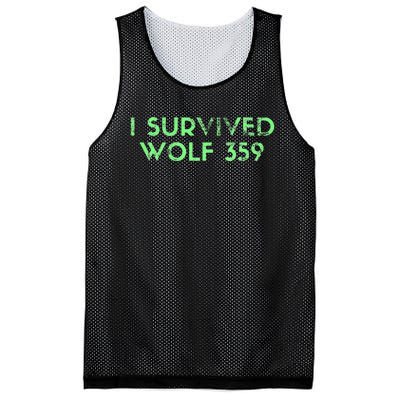 Wolf 359 Survived Funny Science Fiction Space Mesh Reversible Basketball Jersey Tank