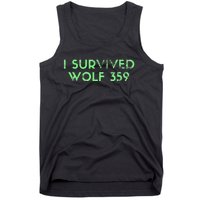 Wolf 359 Survived Funny Science Fiction Space Tank Top