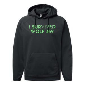 Wolf 359 Survived Funny Science Fiction Space Performance Fleece Hoodie