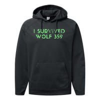 Wolf 359 Survived Funny Science Fiction Space Performance Fleece Hoodie