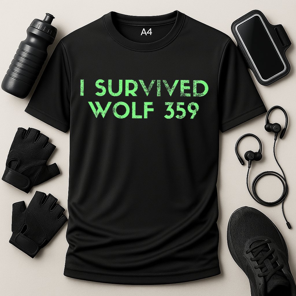 Wolf 359 Survived Funny Science Fiction Space Performance Shirt