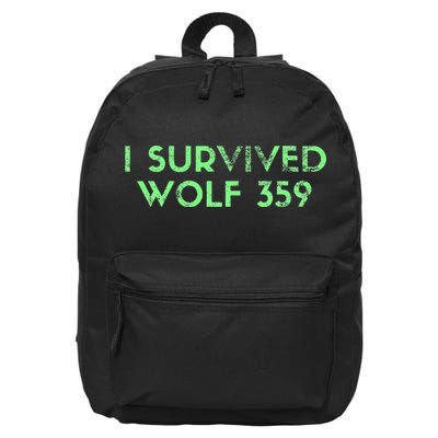 Wolf 359 Survived Funny Science Fiction Space 16 in Basic Backpack