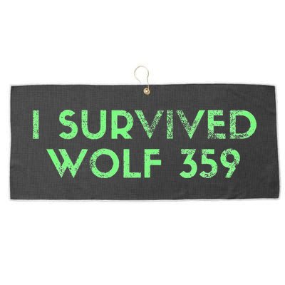 Wolf 359 Survived Funny Science Fiction Space Large Microfiber Waffle Golf Towel