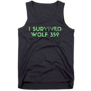 Wolf 359 Survived Funny Science Fiction Space Tank Top