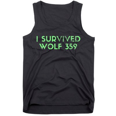 Wolf 359 Survived Funny Science Fiction Space Tank Top