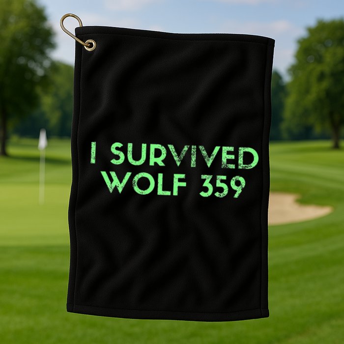 Wolf 359 Survived Funny Science Fiction Space Golf Towel