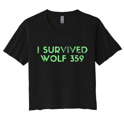 Wolf 359 Survived Funny Science Fiction Space Crop Top