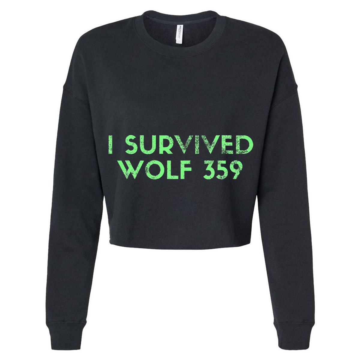 Wolf 359 Survived Funny Science Fiction Space Women's Crop Top Tee
