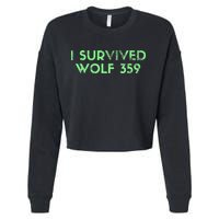 Wolf 359 Survived Funny Science Fiction Space Cropped Pullover Crew