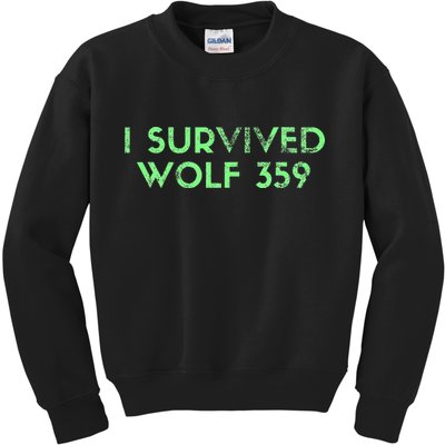 Wolf 359 Survived Funny Science Fiction Space Kids Sweatshirt
