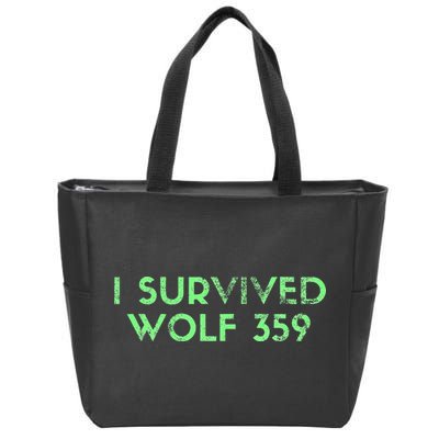 Wolf 359 Survived Funny Science Fiction Space Zip Tote Bag