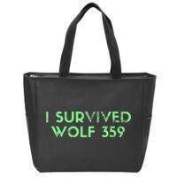 Wolf 359 Survived Funny Science Fiction Space Zip Tote Bag