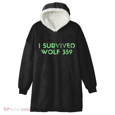 Wolf 359 Survived Funny Science Fiction Space Hooded Wearable Blanket