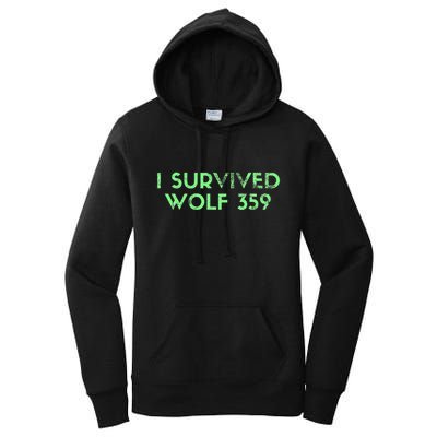 Wolf 359 Survived Funny Science Fiction Space Women's Pullover Hoodie