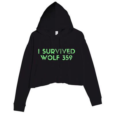 Wolf 359 Survived Funny Science Fiction Space Crop Fleece Hoodie