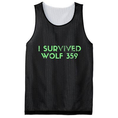 Wolf 359 Survived Funny Science Fiction Space Mesh Reversible Basketball Jersey Tank