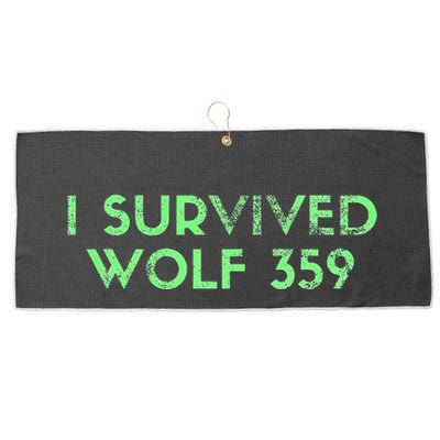 Wolf 359 Survived Funny Science Fiction Space Large Microfiber Waffle Golf Towel