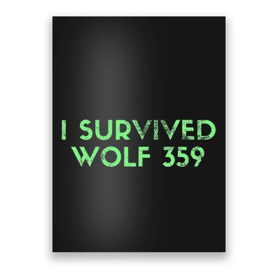 Wolf 359 Survived Funny Science Fiction Space Poster