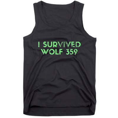 Wolf 359 Survived Funny Science Fiction Space Tank Top