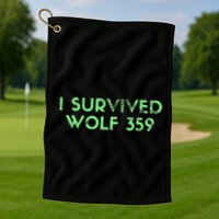 Wolf 359 Survived Funny Science Fiction Space Golf Towel