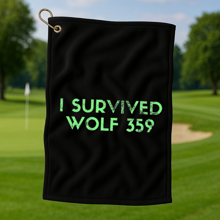 Wolf 359 Survived Funny Science Fiction Space Golf Towel