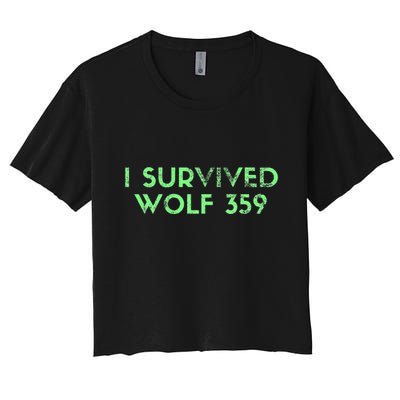 Wolf 359 Survived Funny Science Fiction Space Crop Top