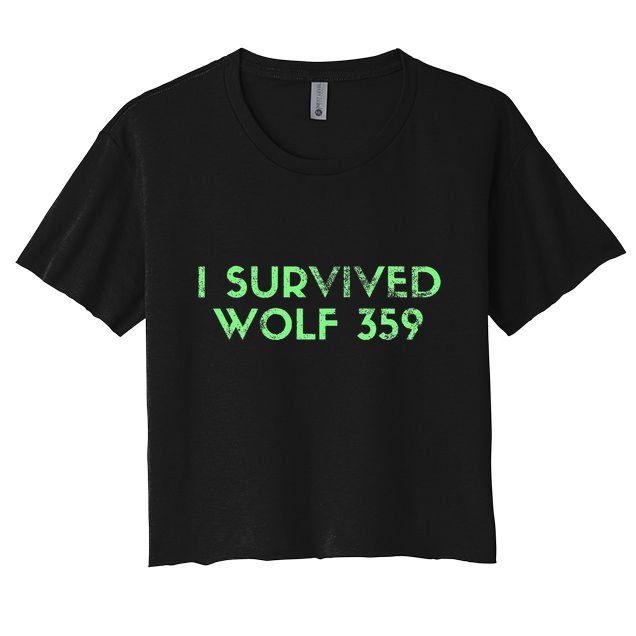 Wolf 359 Survived Funny Science Fiction Space Crop Top