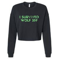 Wolf 359 Survived Funny Science Fiction Space Cropped Pullover Crew