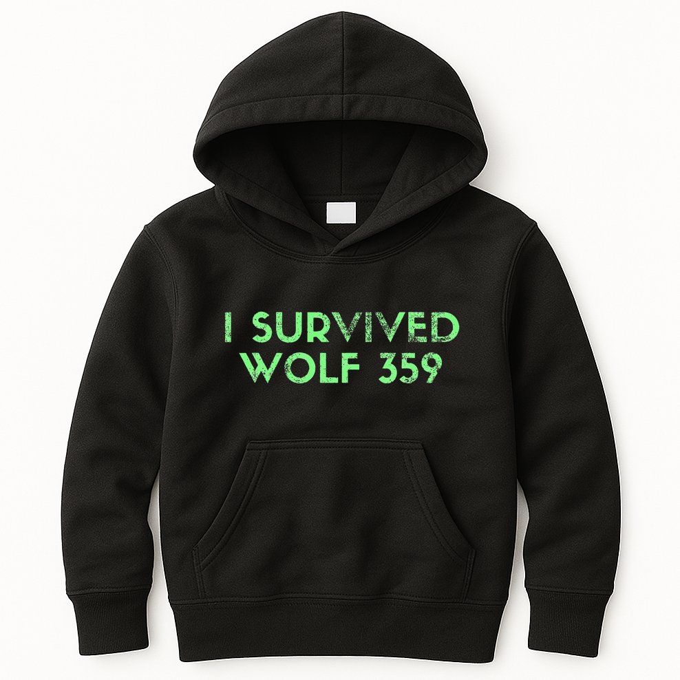 Wolf 359 Survived Funny Science Fiction Space Kids Hoodie