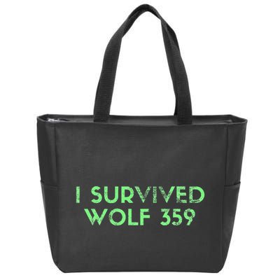 Wolf 359 Survived Funny Science Fiction Space Zip Tote Bag