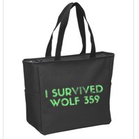 Wolf 359 Survived Funny Science Fiction Space Zip Tote Bag