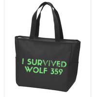 Wolf 359 Survived Funny Science Fiction Space Zip Tote Bag