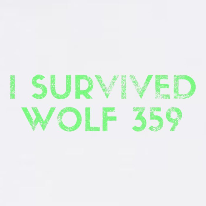 Wolf 359 Survived Funny Science Fiction Space Garment-Dyed Sweatshirt