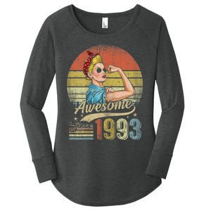 Wom.e.ns 30 Year Old Awesome Since 1993 30th Birthday Gifts Wom.e.n Women's Perfect Tri Tunic Long Sleeve Shirt